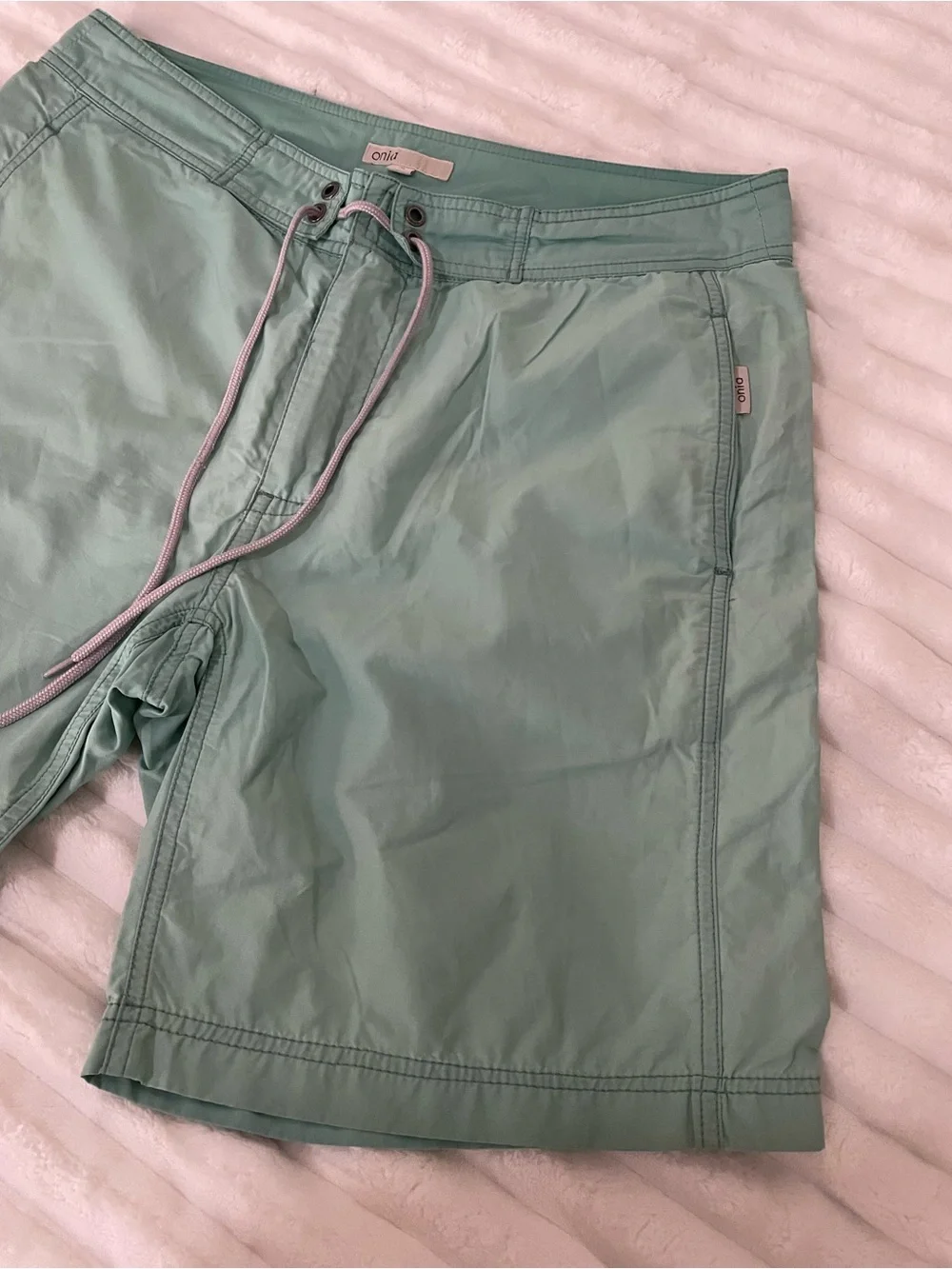 Onia Men's Seafoam Green Swim Board Shorts